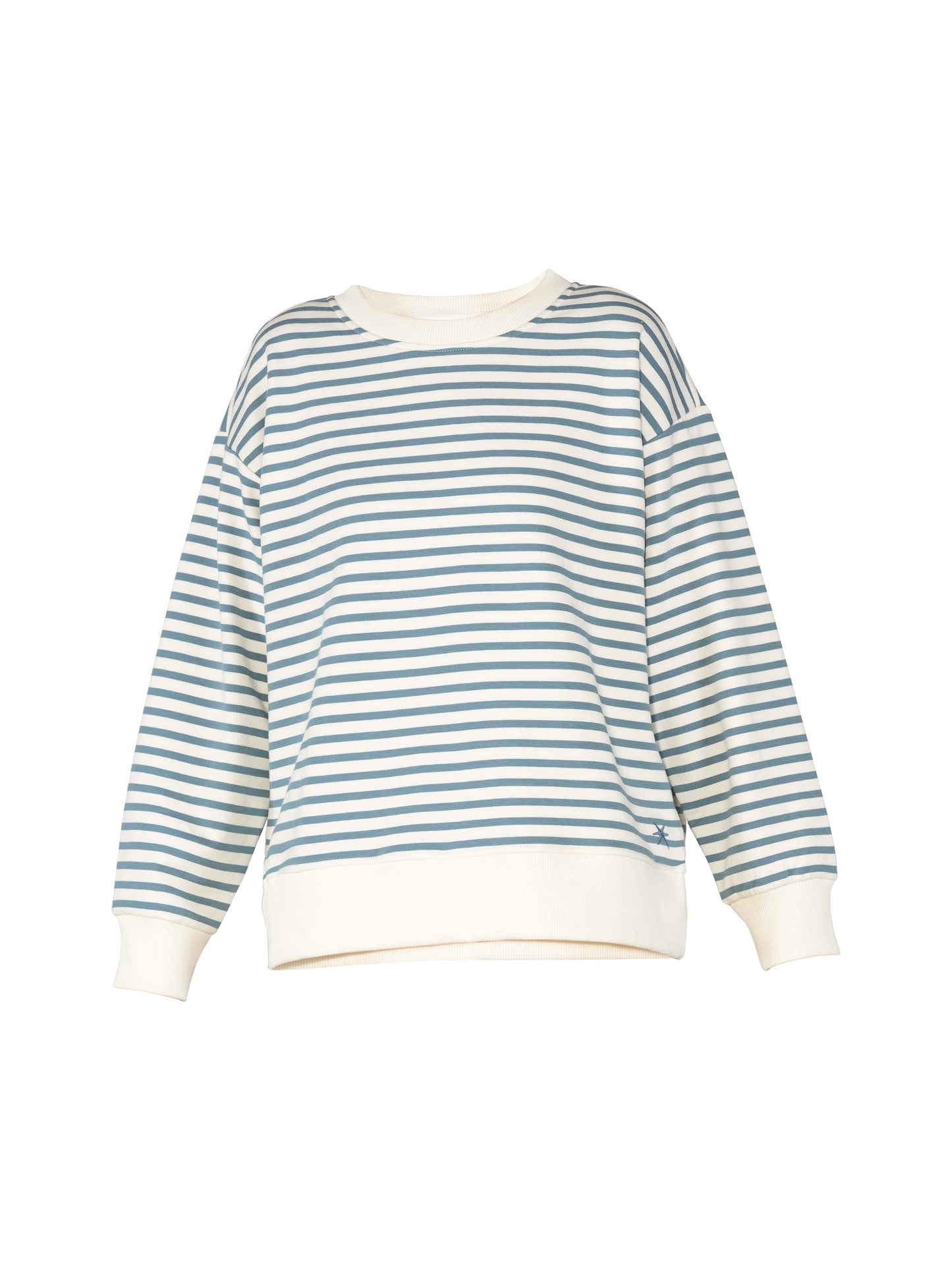 Sweatshirt Nanna cream/dusk blue striped