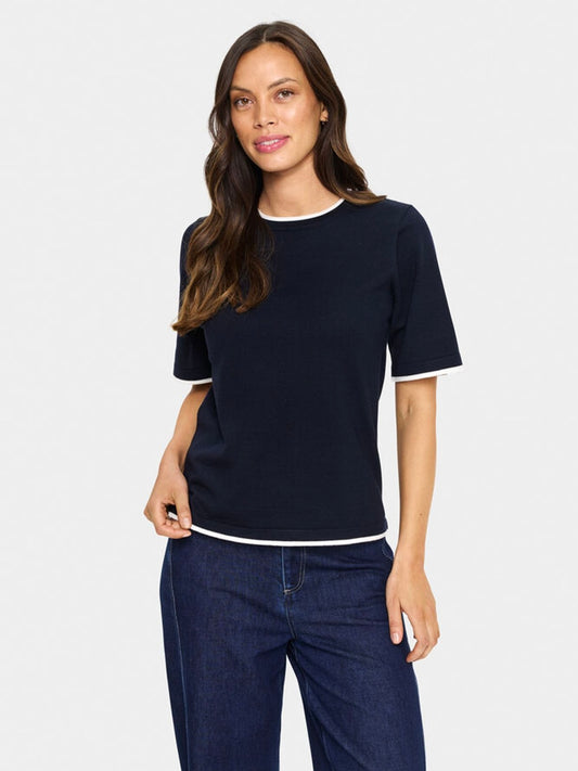 Pullover Mila SZ Contrast Stripe night sky