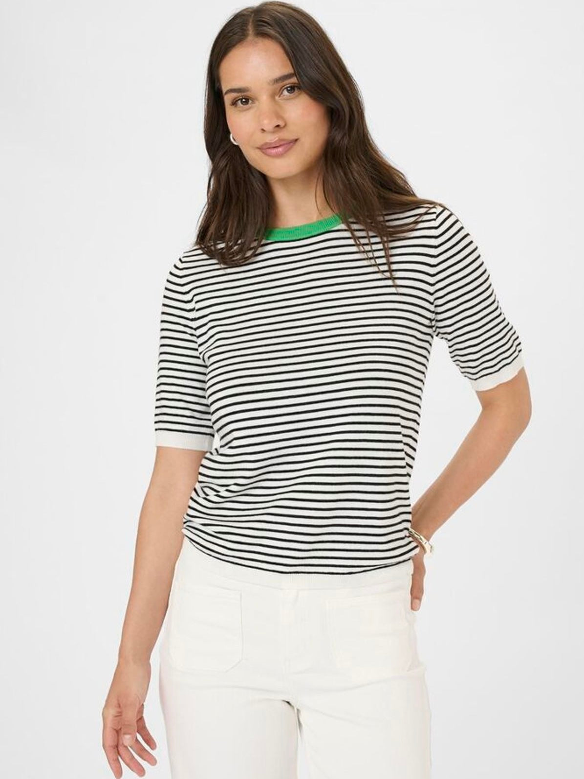 Pullover Lizza KA narrow striped chalk/black green