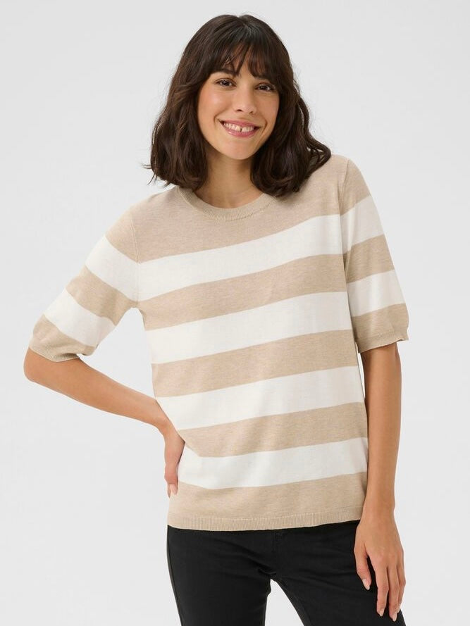 Pullover Lizza KA feather grey/chalk bold stripe