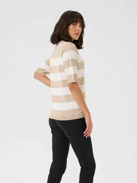 Pullover Lizza KA feather grey/chalk bold stripe