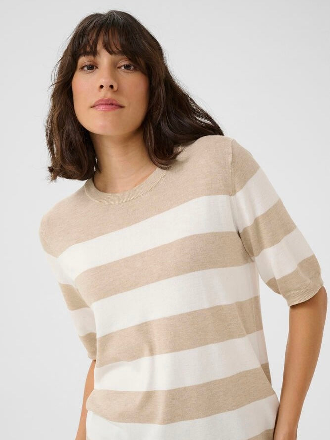 Pullover Lizza KA feather grey/chalk bold stripe