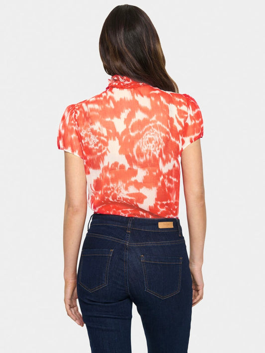 Bluse Lilja SZ Crinkle Poinciana Water Blooms