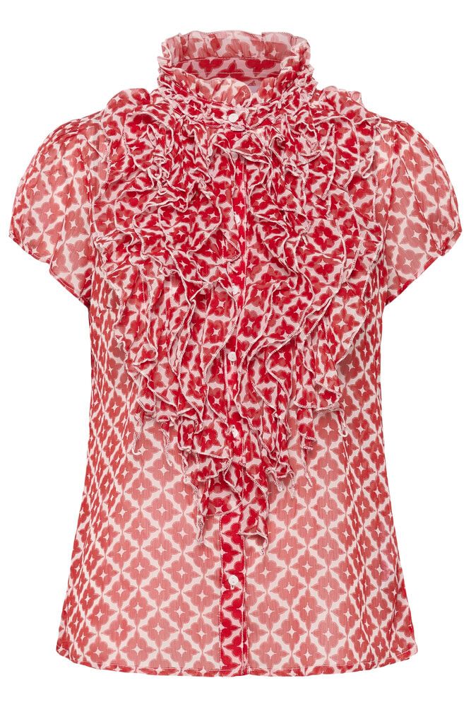 Bluse Lilja SZ Crinkle Maroc Tiles red