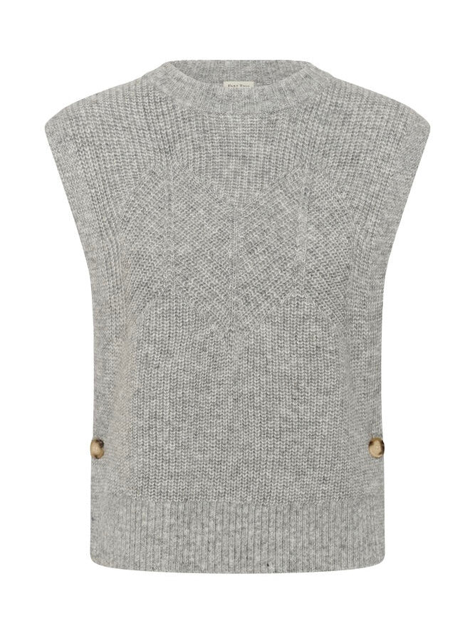 Strickweste Charlye PW medium grey melange