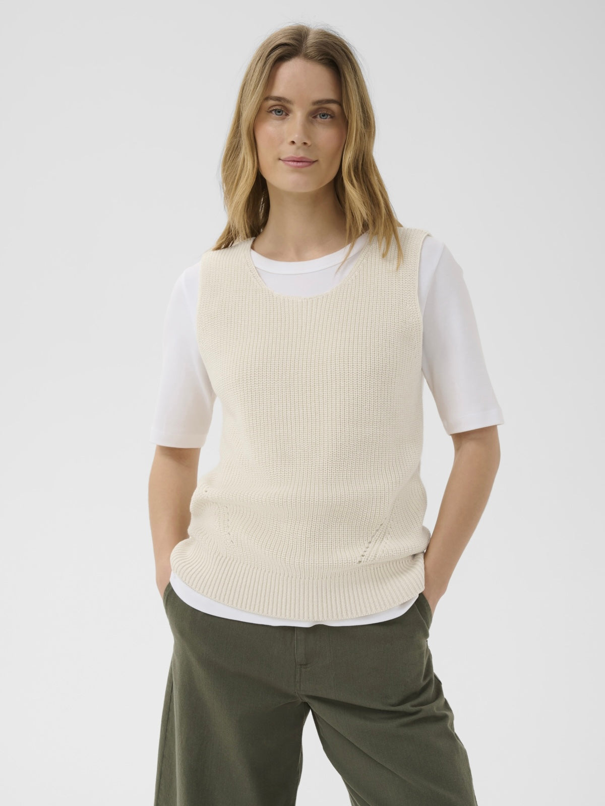 Strickweste Darianna PW whitecap gray