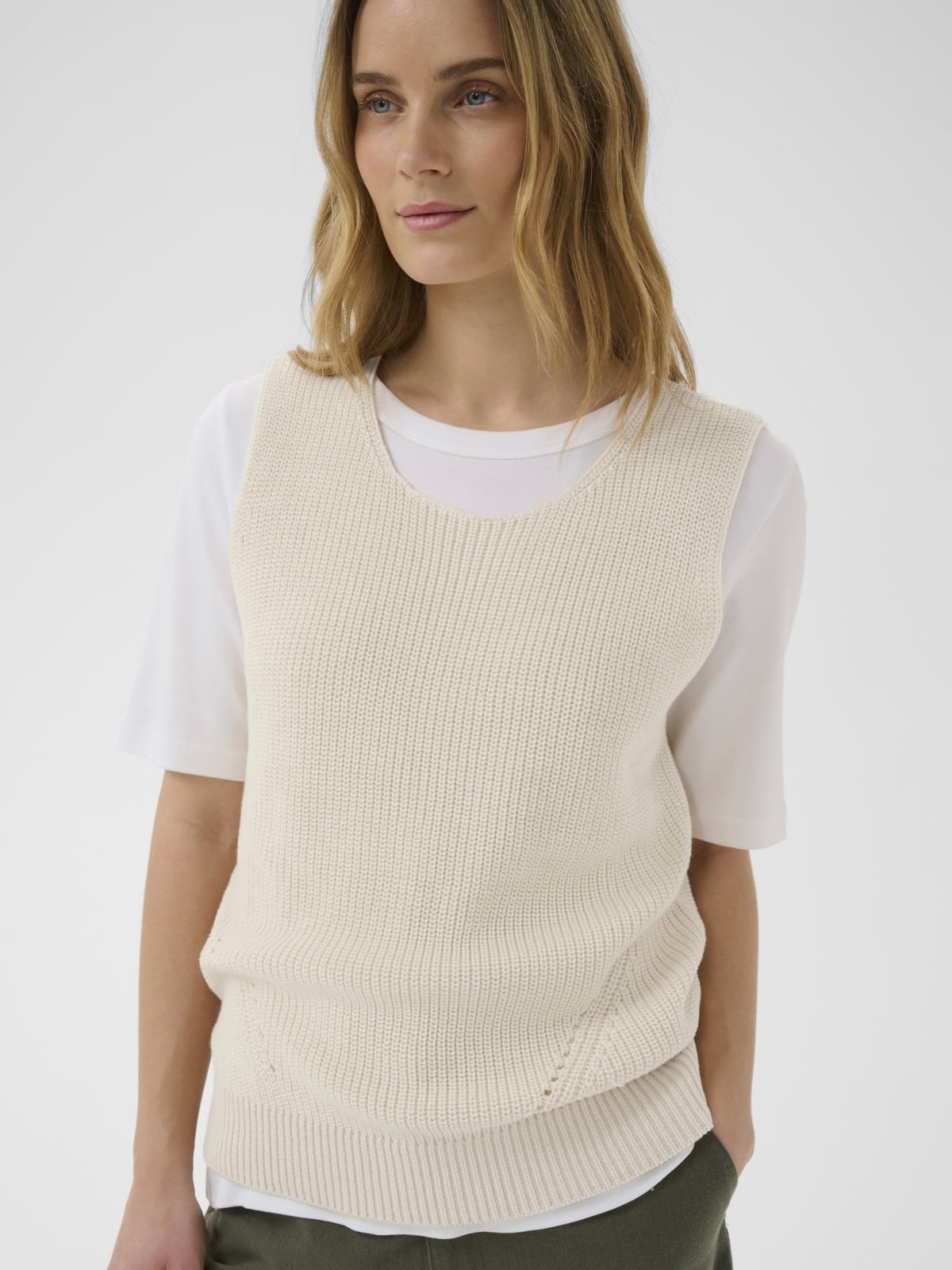 Strickweste Darianna PW whitecap gray