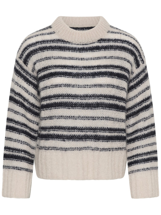 Mohairpullover Sille PW navy/whitecap gray stripe