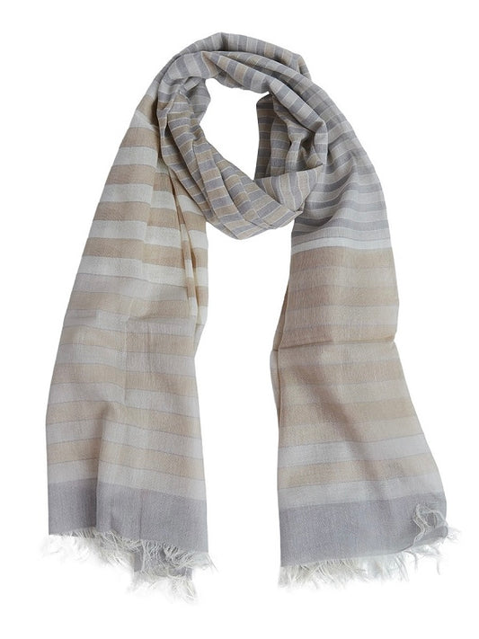 Modeschal Layla beige gestreift