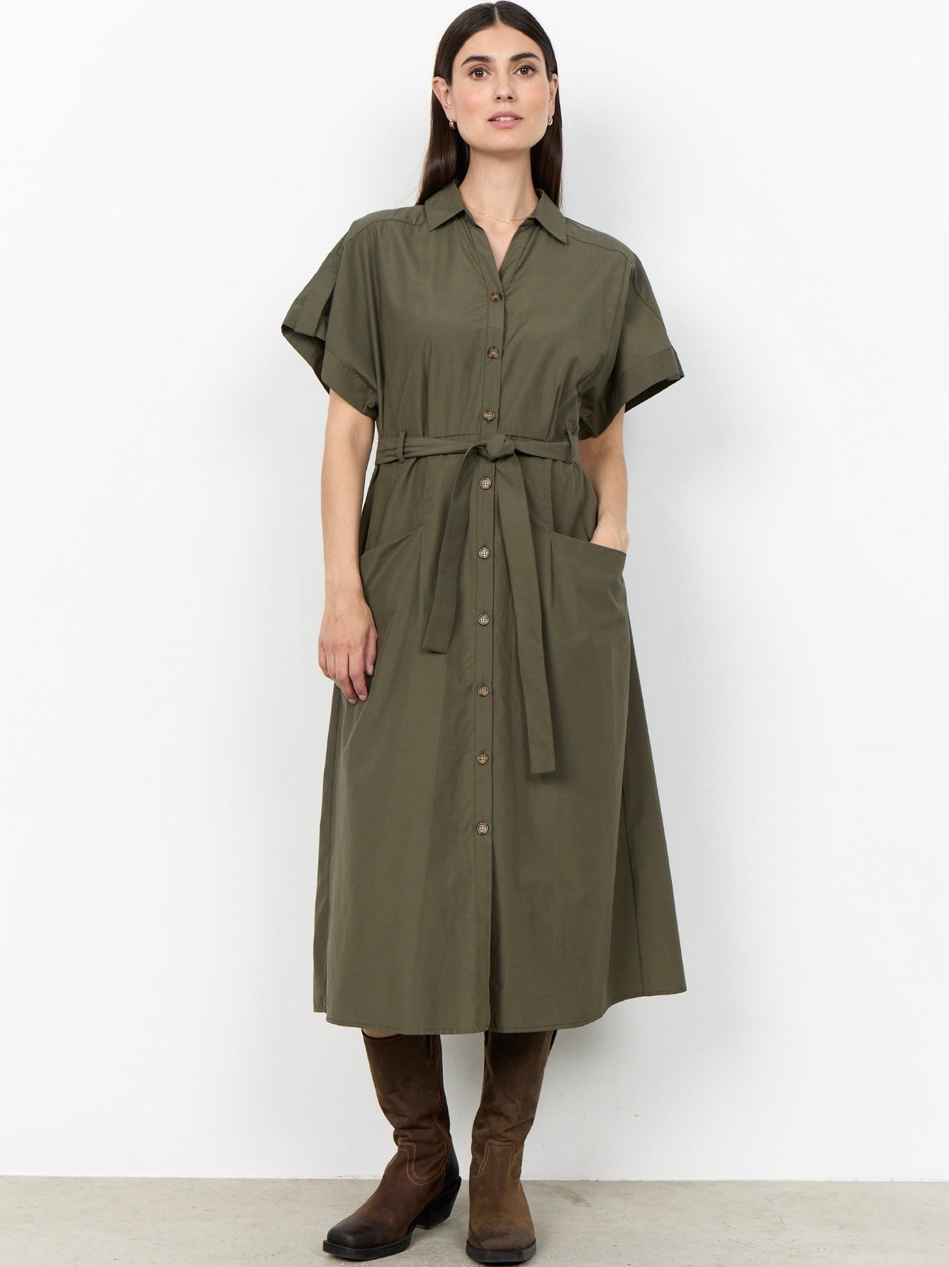 Hemdblusenkleid SC-Netti 133 khaki