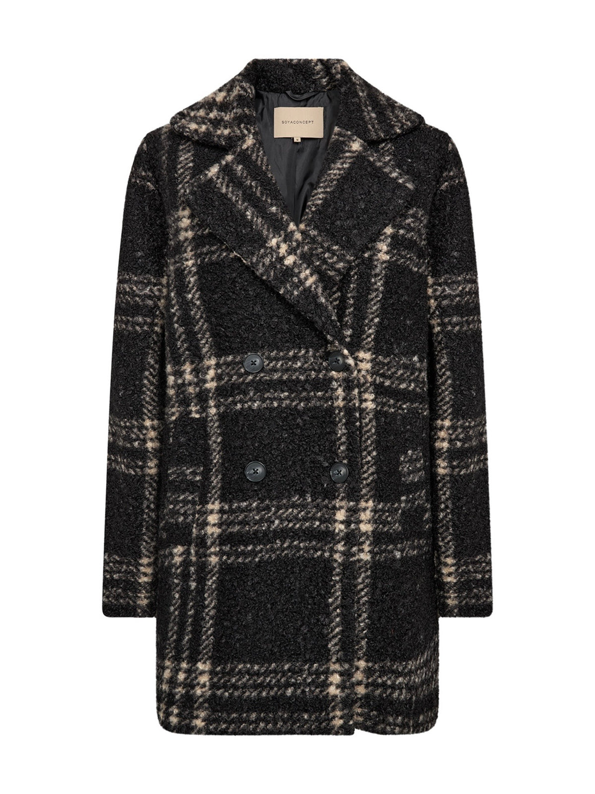 Flauschjacke SC-Gisa 2 schwarz/sand kariert