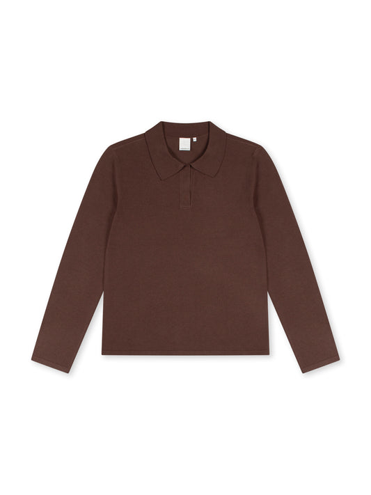Polopullover Cyton dark brown