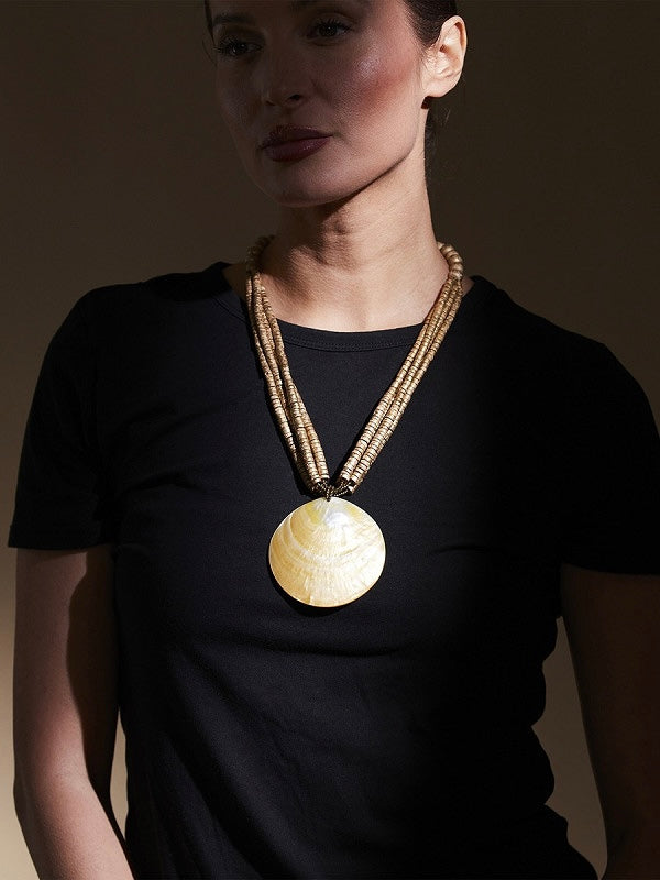 Halskette Ebba natur/gold