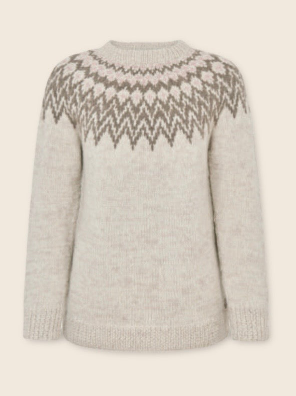 Pullover Che Che round neck light beige/rosé