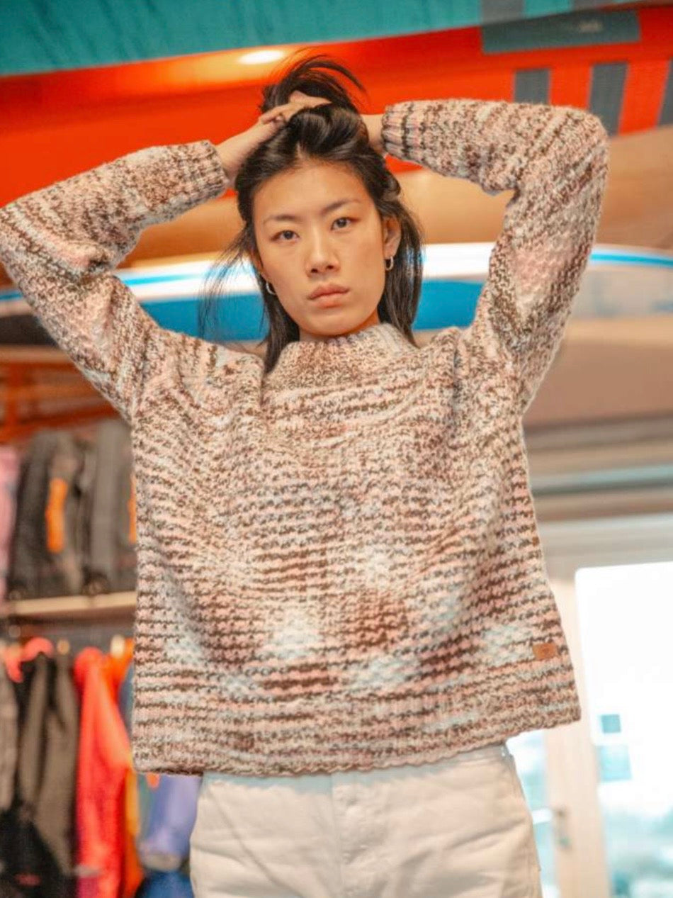 Pullover Butterfly high neck multi color