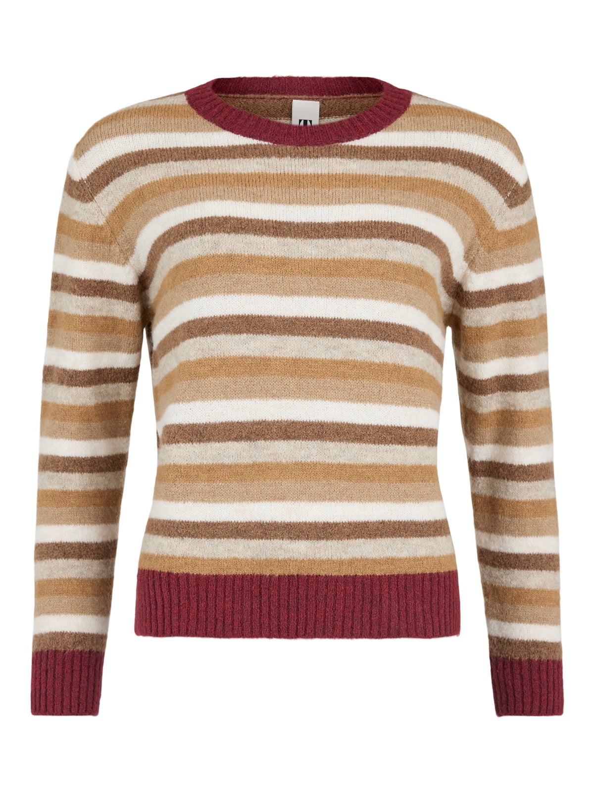 Pullover Florence TT bordeaux/natur Streifen