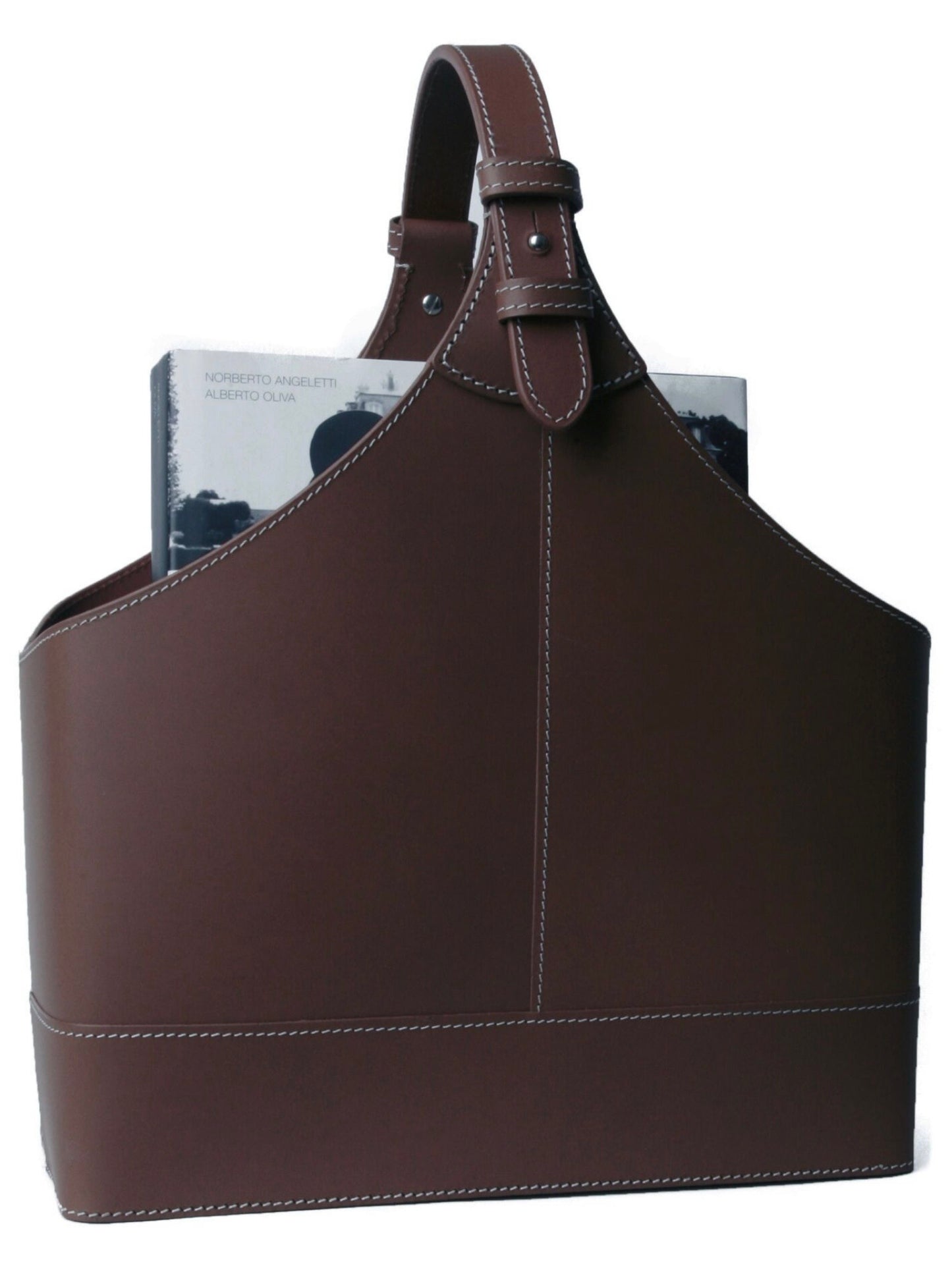 Zeitungskorb Narrow Leder, in verschiedenen Farben