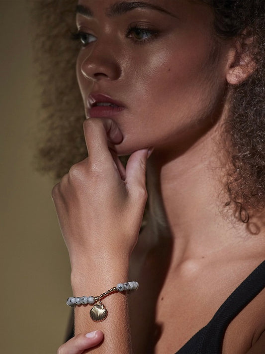Armband Kaia grau/gold