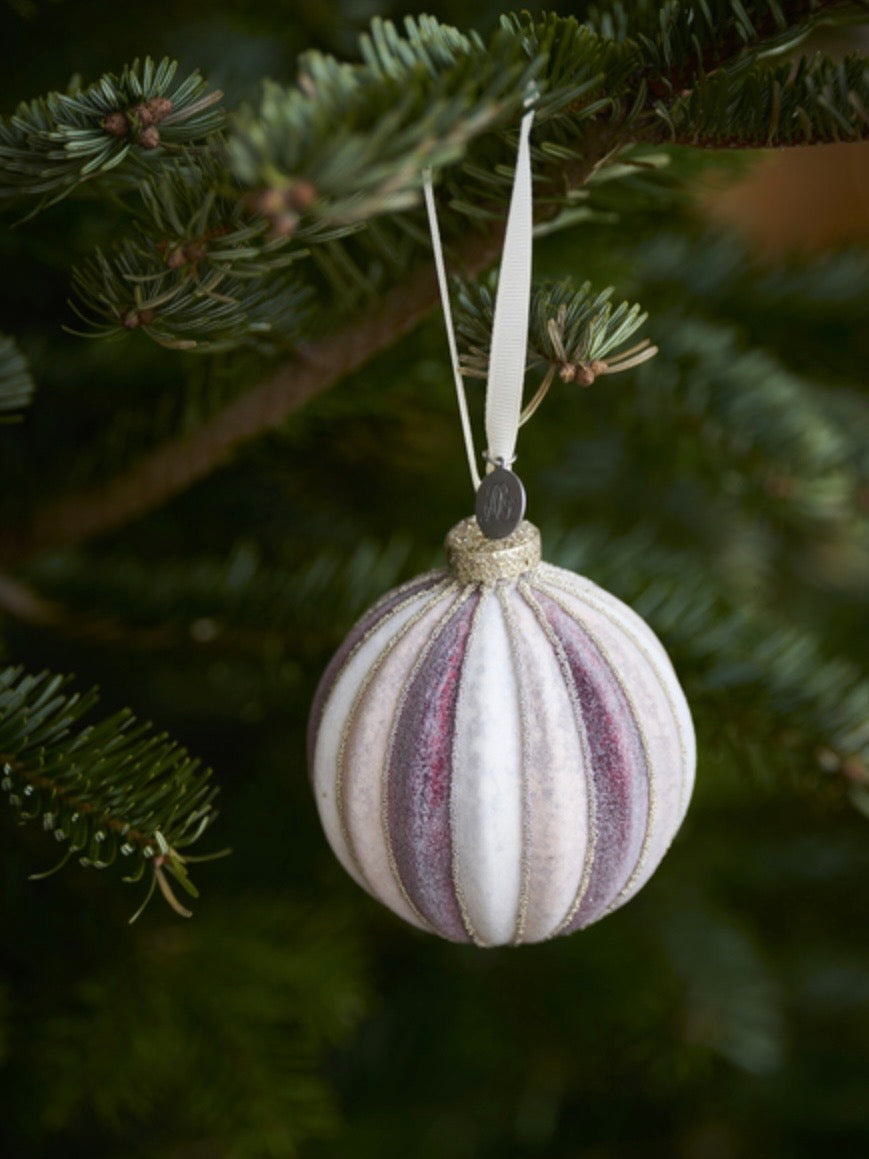 Weihnachtskugel Nomilia rose/red/off white