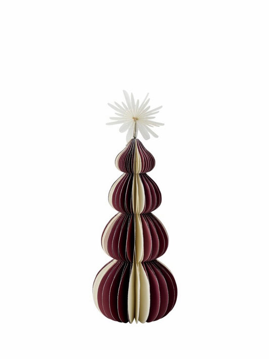 Deko Baum Paulinia 25cm dark rose/off white