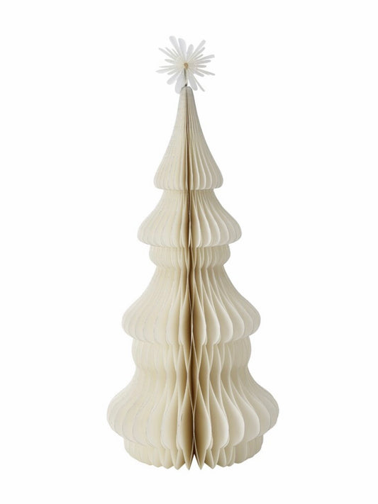 Deko Baum Paulia 30cm off white