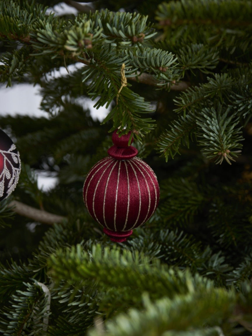 Weihnachtskugel Agnielle dark red