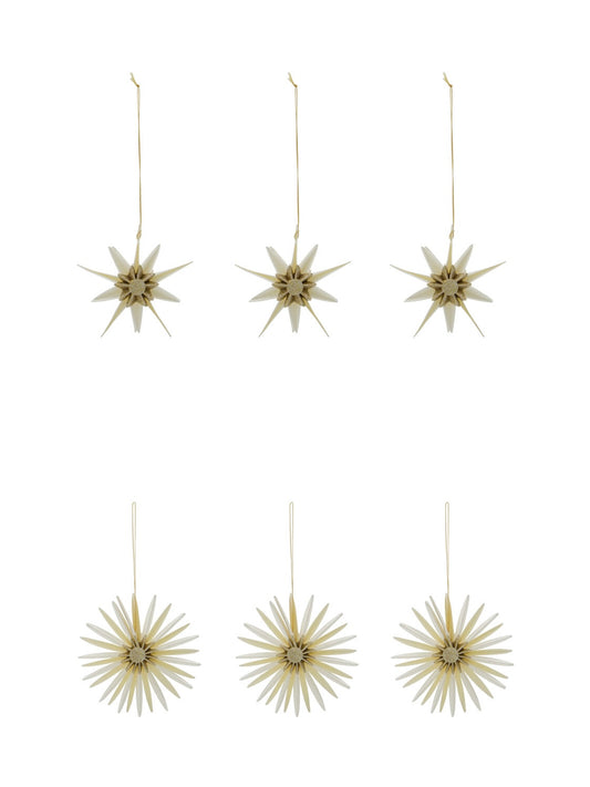 Weihnachtsanhänger HDStari 6er Set cremeweiß 8cm