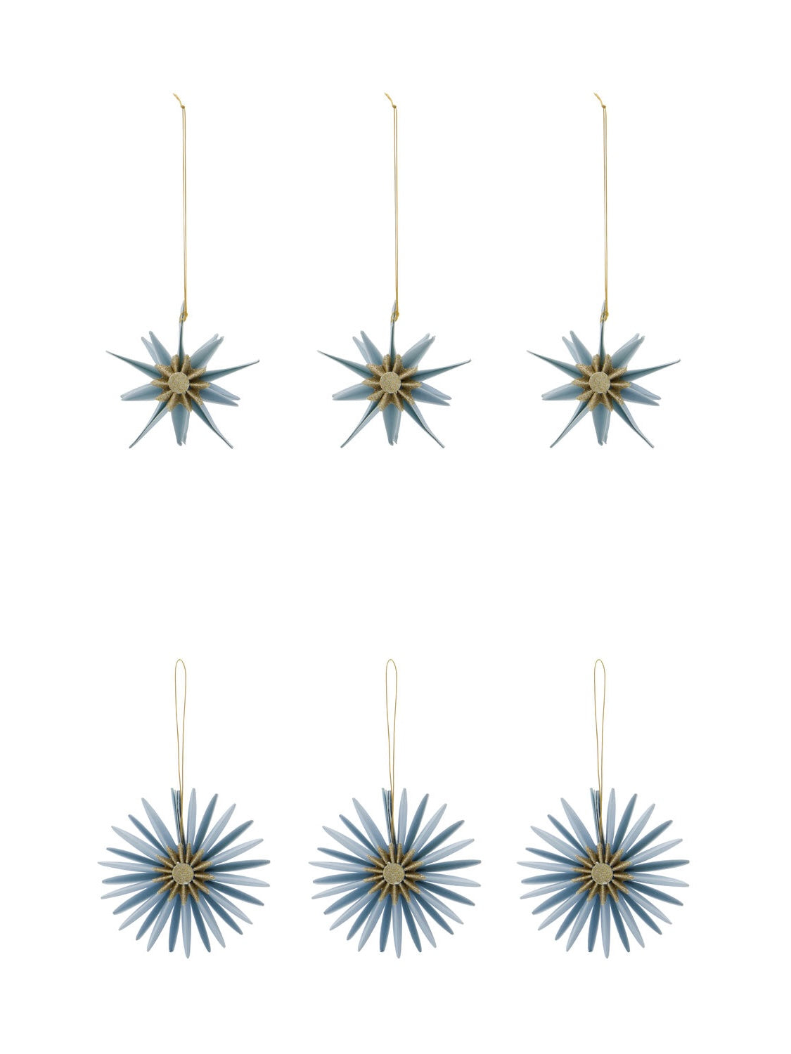Weihnachtsanhänger HDStari 6er Set hellblau 8cm