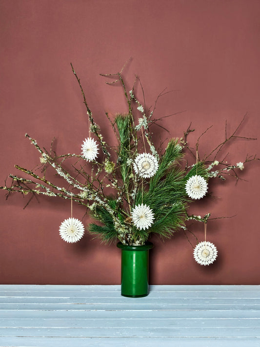 Weihnachtsanhänger HDStelle 6er Set cremeweiß