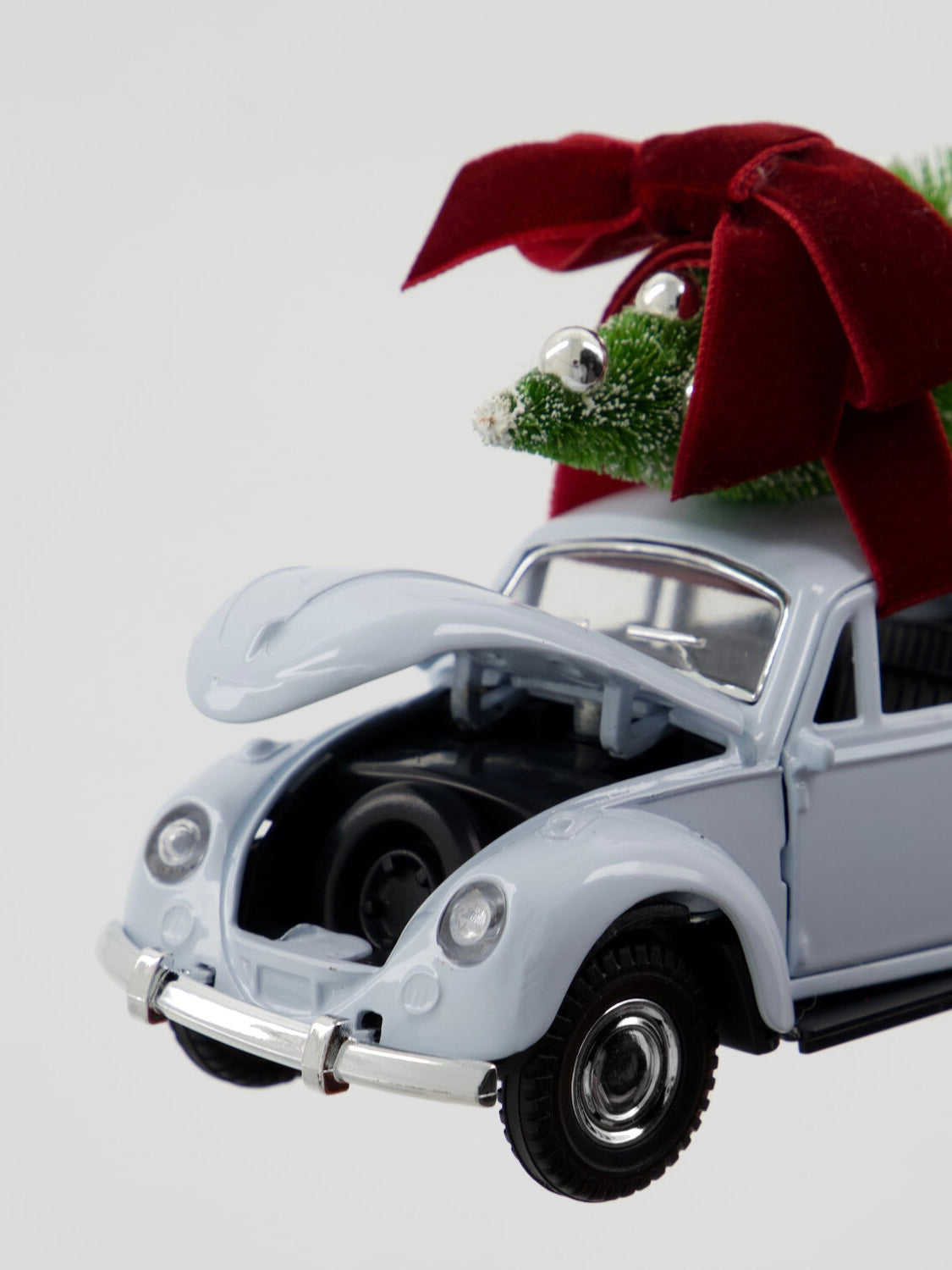 Dekoauto Xmas car hellblau 12,5cm