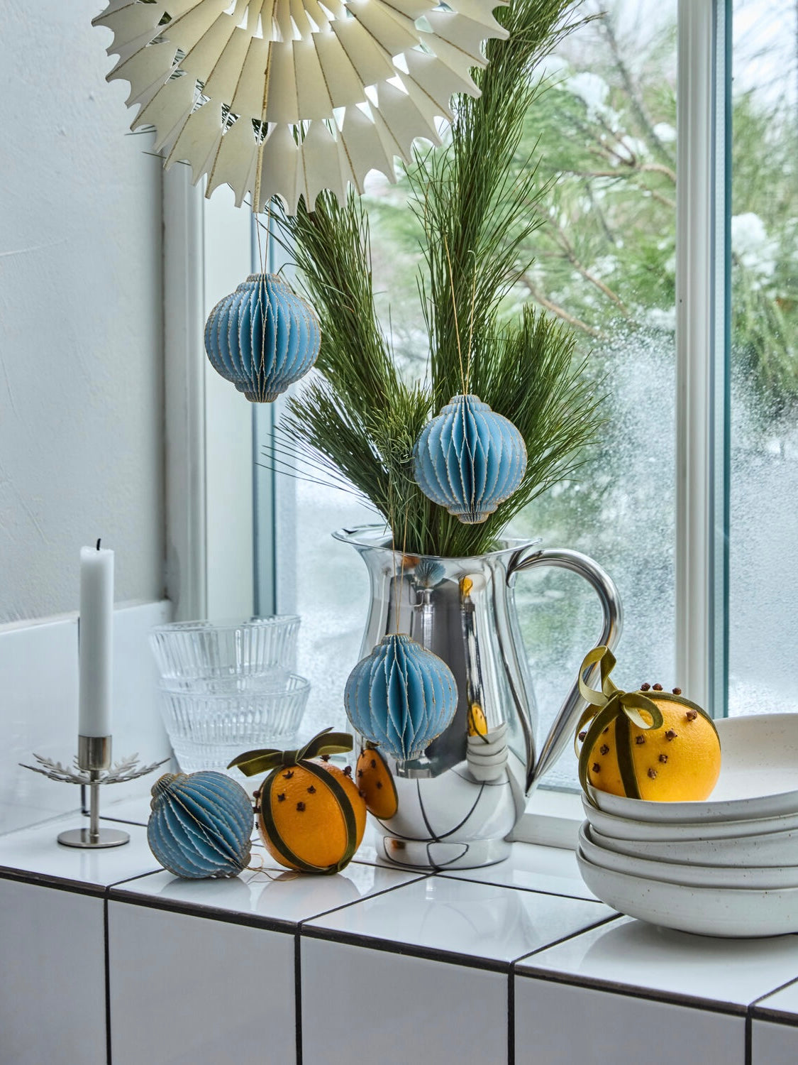 Weihnachtsanhänger HDAlsta 4er Set hellblau