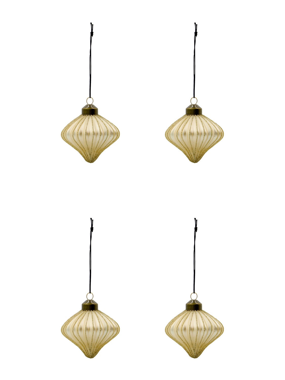 Weihnachtsanhänger HDSpin 4er Set champagner