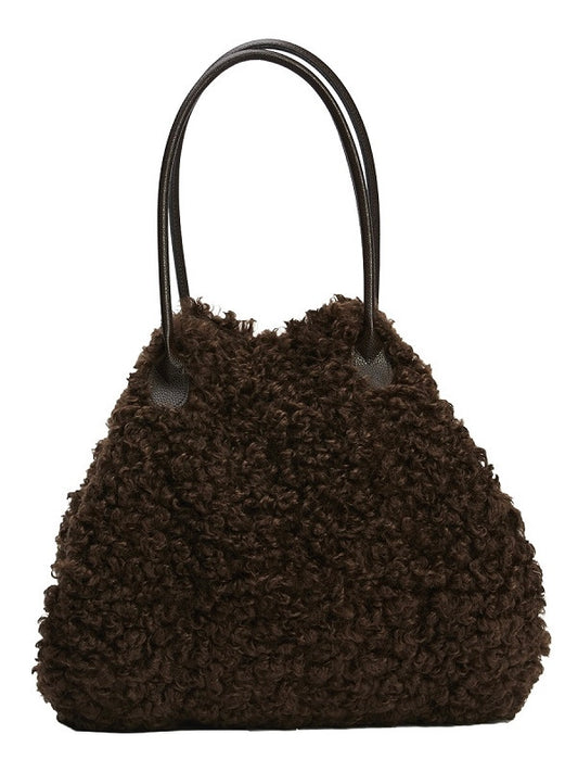 Schultertasche Flora dark brown