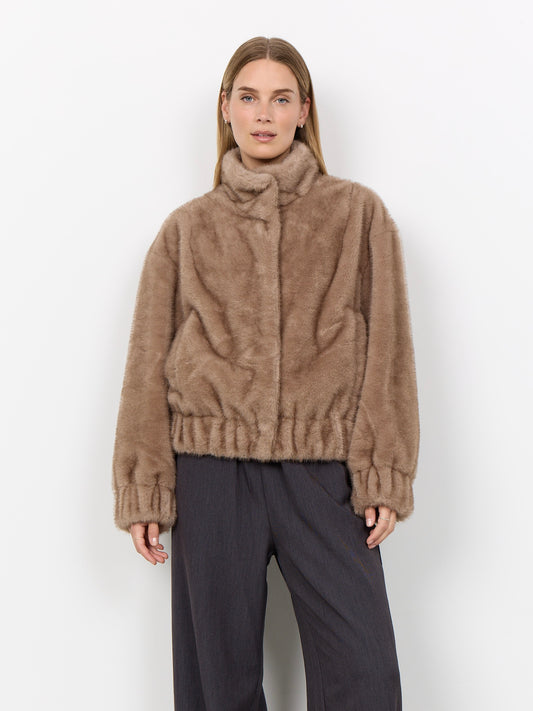 Kunstpelzjacke SC-Haye 2 camel