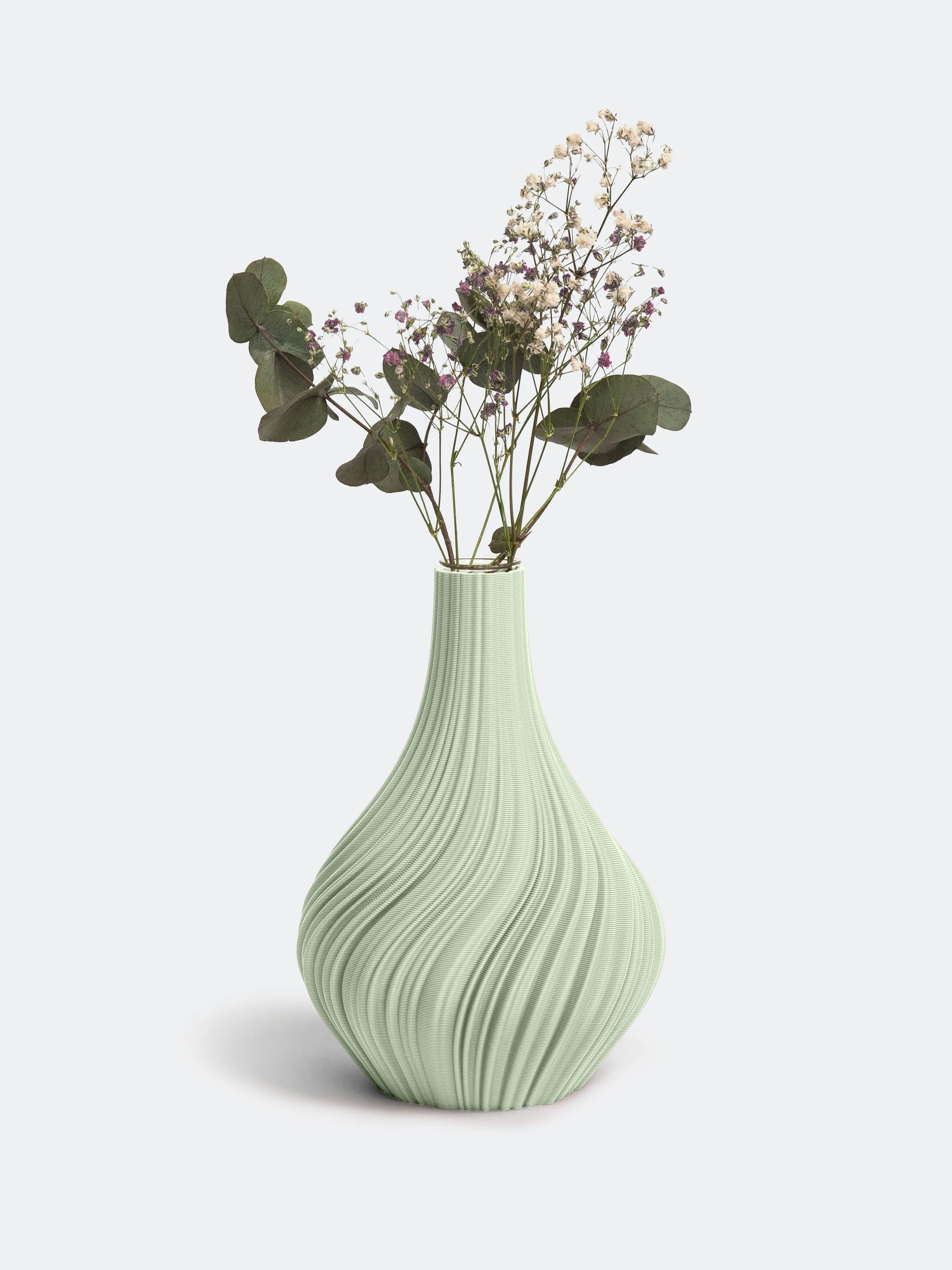 3D Vase Swirl salbeigrün von Nevalu auf