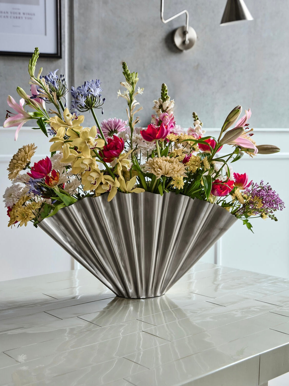 Eisenvase HDFlood brushed silver finish