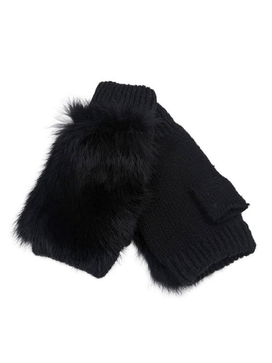 Fingerlose Handschuhe Betty schwarz