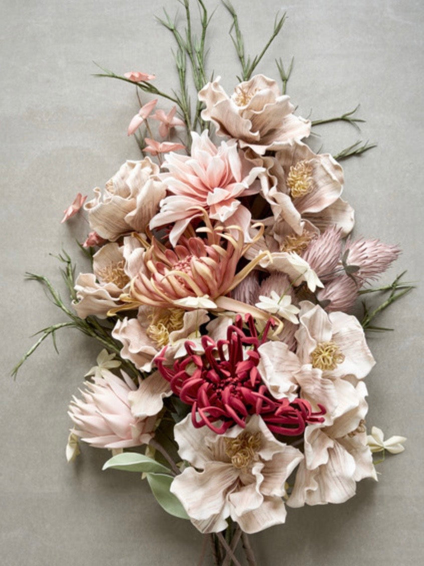 Kunstblume Happia 7863 rosé/gelb