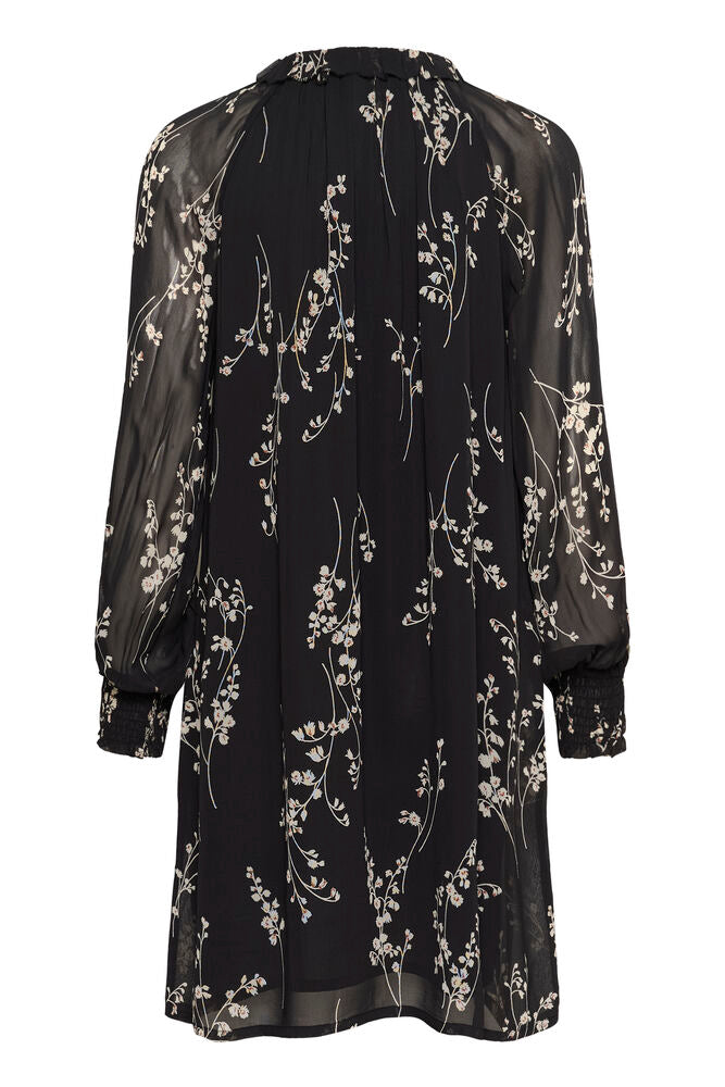 Kleid Urma PW black fine leaf