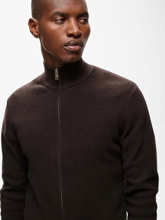 Herren Strickjacke MAlagoon ganache brown