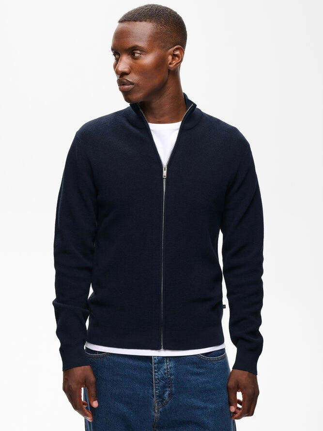 Herren Strickjacke MAlagoon dark navy melange