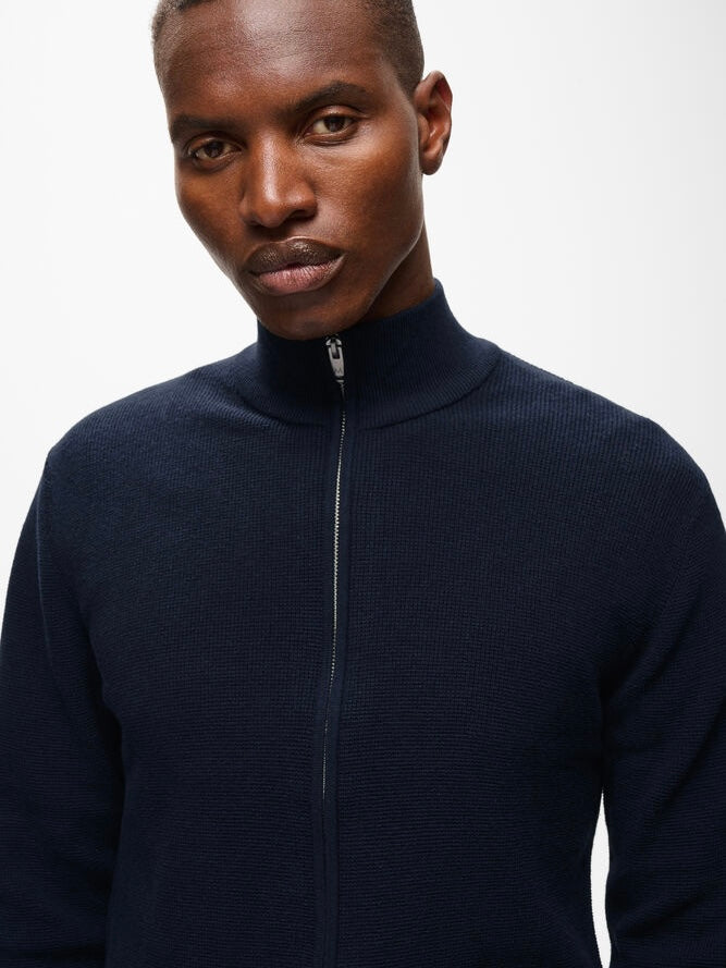 Herren Strickjacke MAlagoon dark navy melange