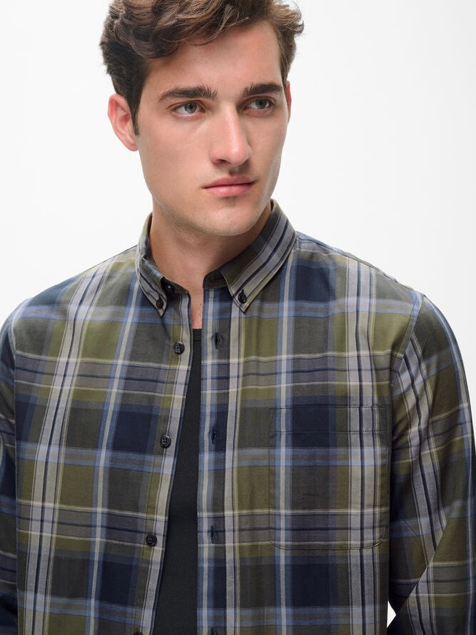 Herren Karohemd MAtrostol BD olive night