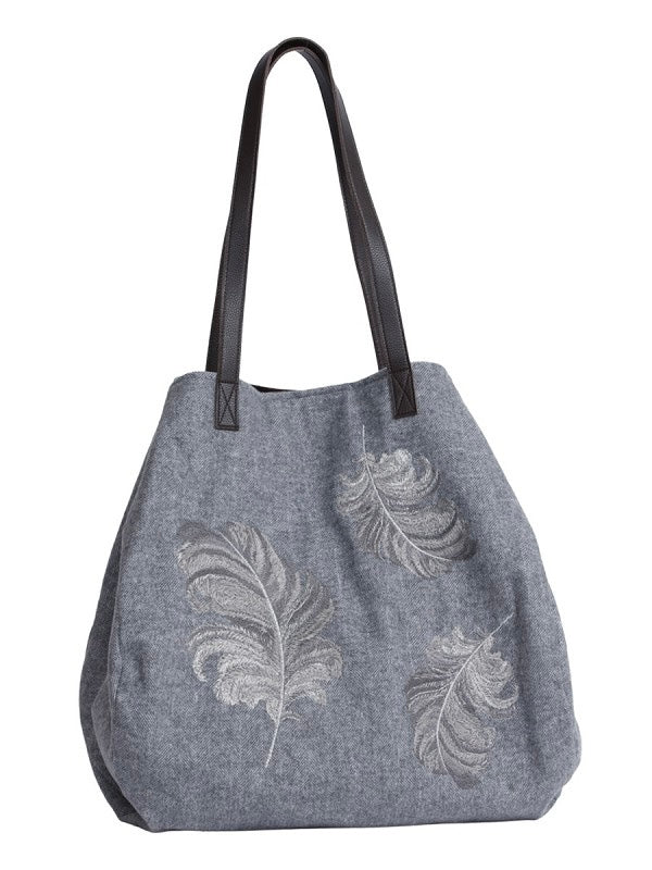 Schultertasche Penelope grau
