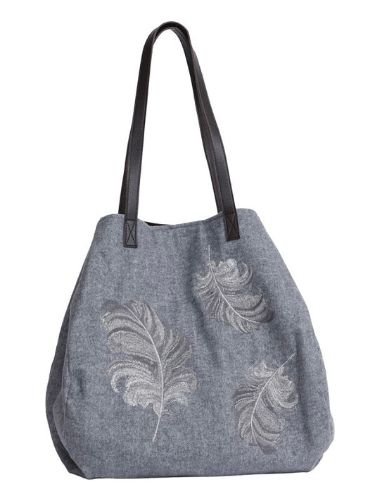 Schultertasche Penelope grau
