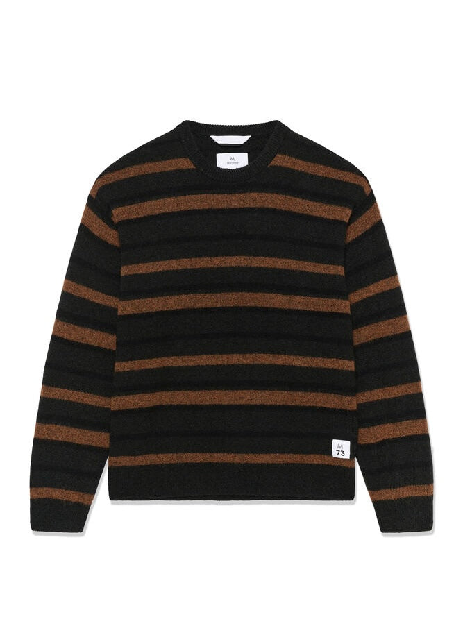 Herren Pullover MAsweatio 73 braun/schwarz gestreift