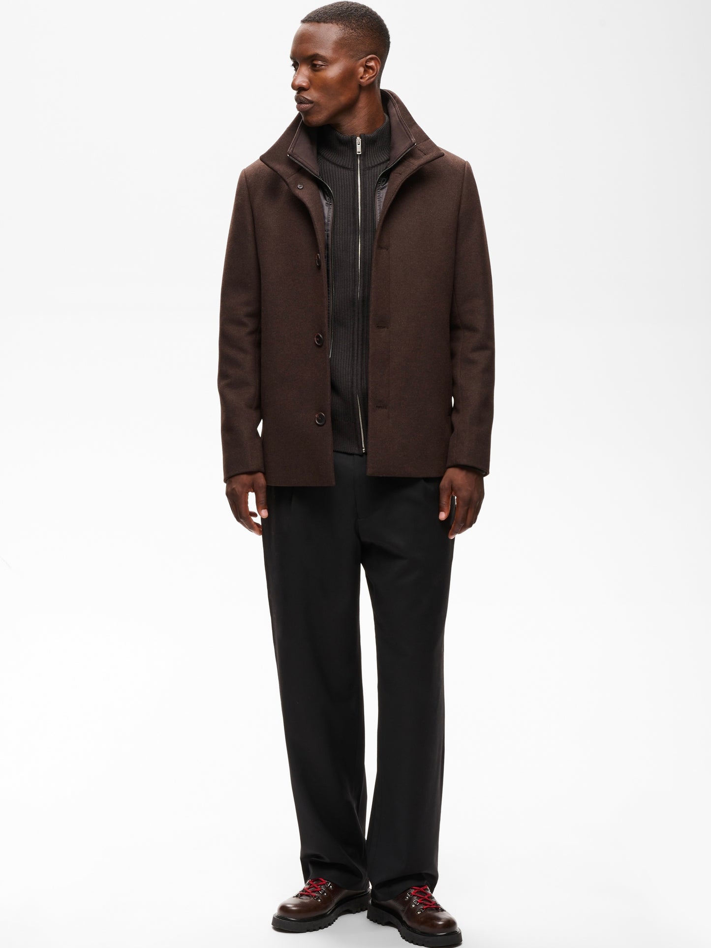 Herren Wolljacke MARobert short espresso brown