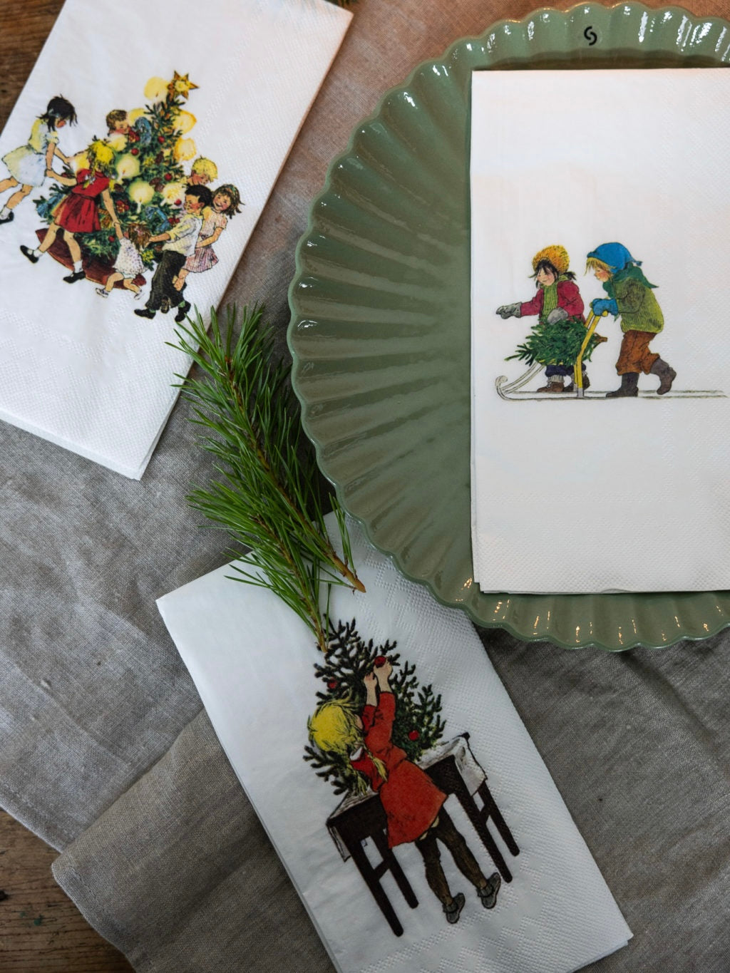 Papierservietten 16er Packung Barnen i Bullerbyn, in 5 Ausführungen