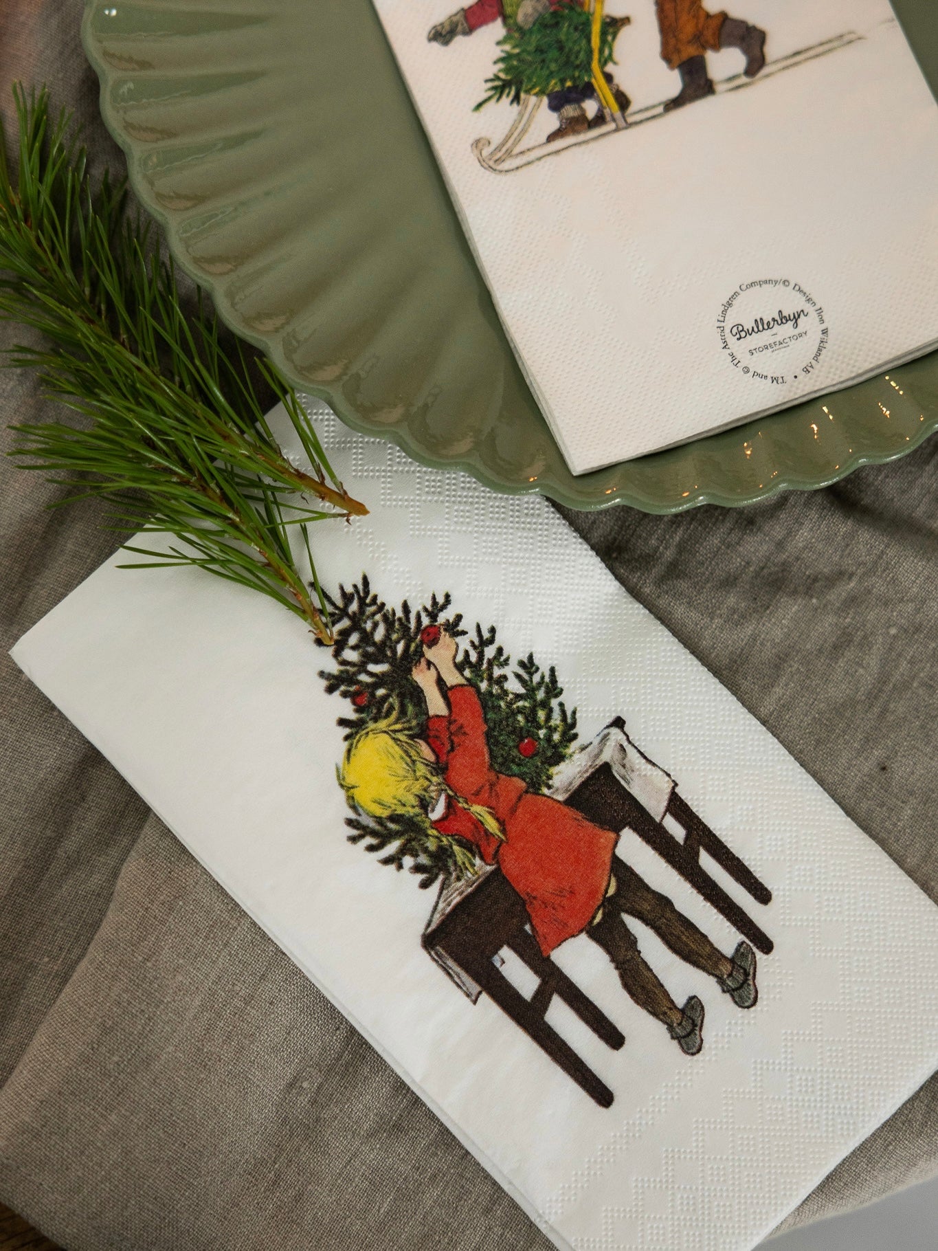 Papierservietten 16er Packung Barnen i Bullerbyn, in 5 Ausführungen