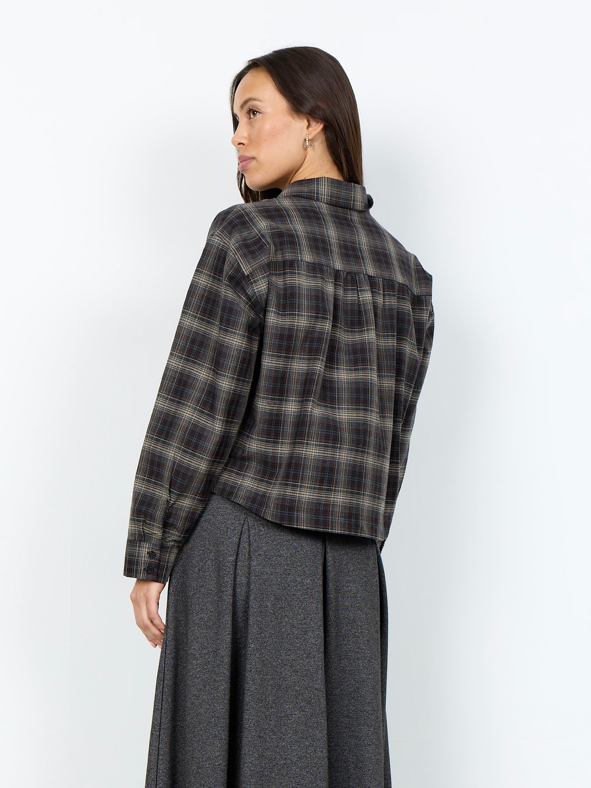 Bluse SC-Hasina YD 1 chocolate plum check